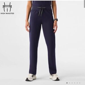 Figs Women’s Navy Livingston High Wasted Scrub Pants - M